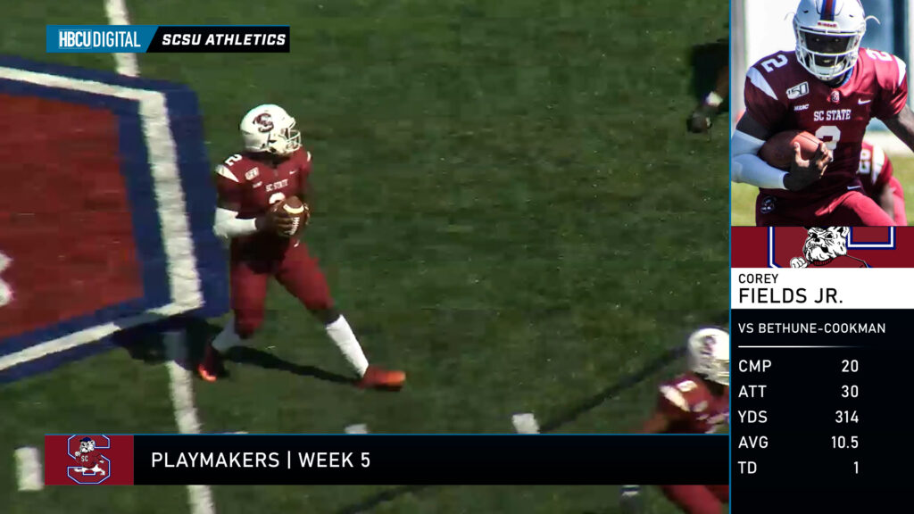 HBCU DIGITAL Playmakers Week 5 Spotlight Corey Fields Jr of South Carollina State in the MEAC