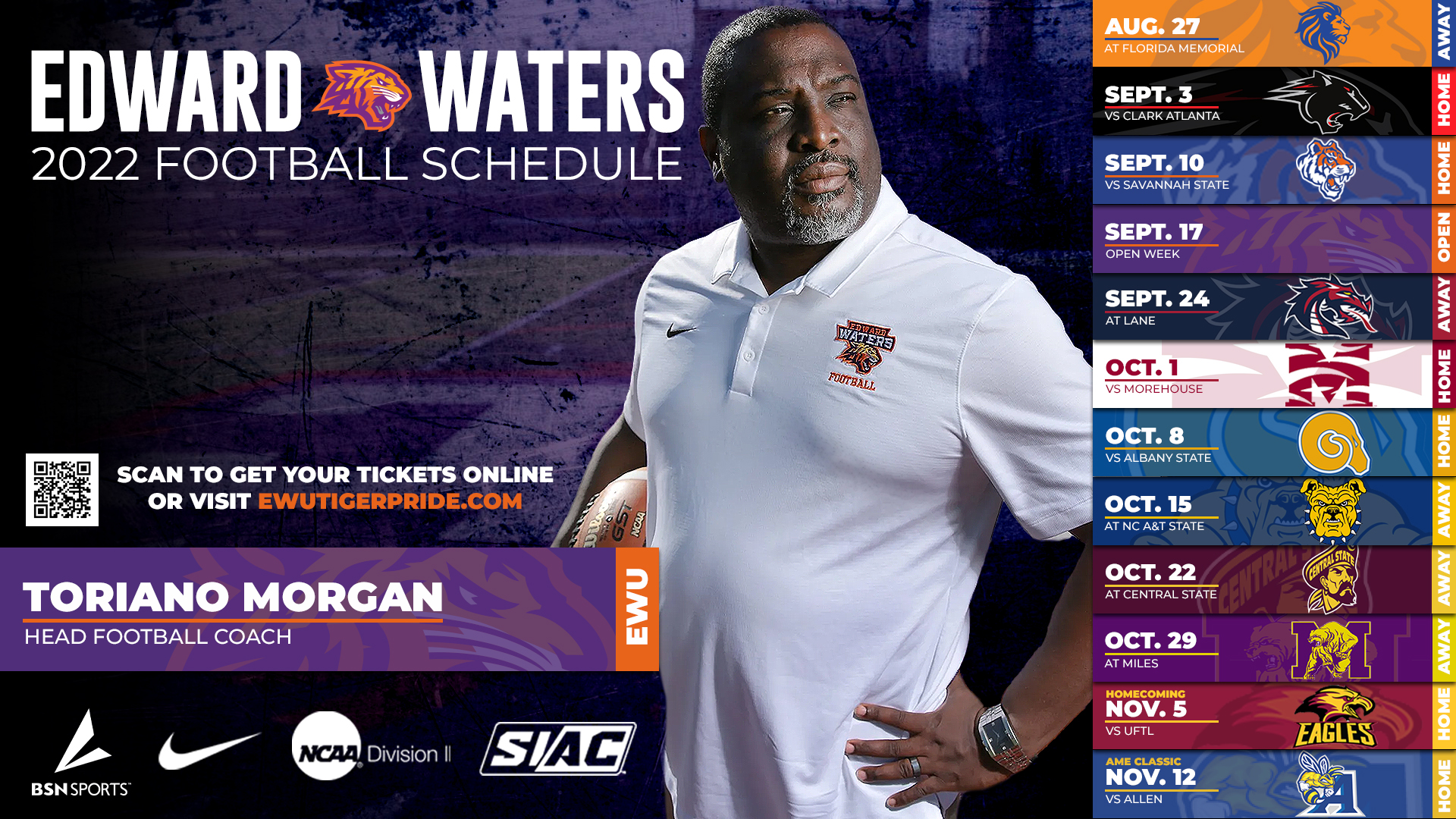Edward Waters 2022 Football Schedule